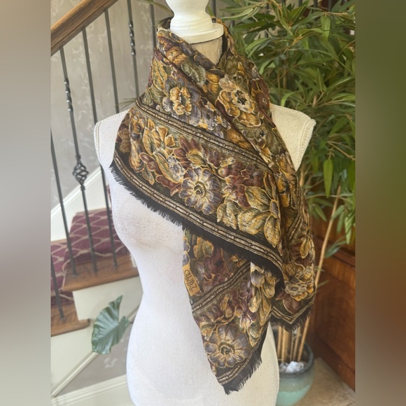 ECHO7 ladies, WOOL LAINE scarf very good condition beautiful fall colors - Picture 2 of 13